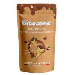 Bitecone mini cônes fourrés chocolat noisette