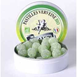 Pastilles bio verveine dans sa boite métal