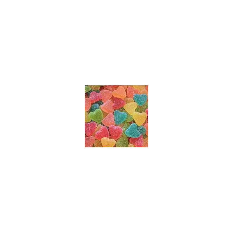 Coeurs multicolores sucrés - sachet 100g