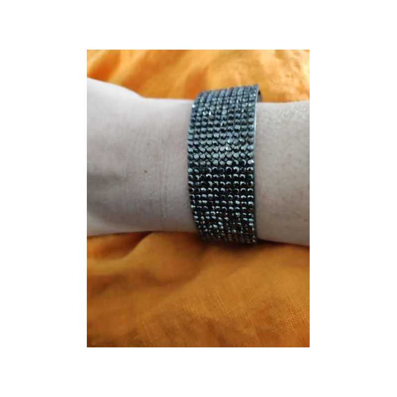 bracelet manchette simple noir