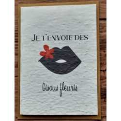 Carte à planter – Je t’envoie des bisous fleuris