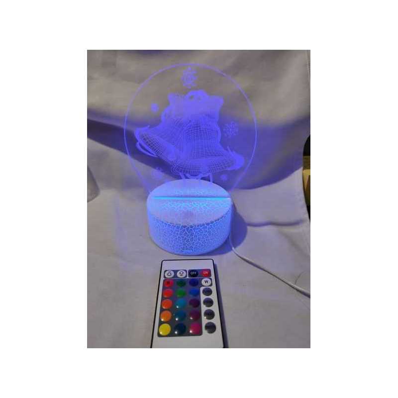 lampe 3 D cloches de Pâques multicolores