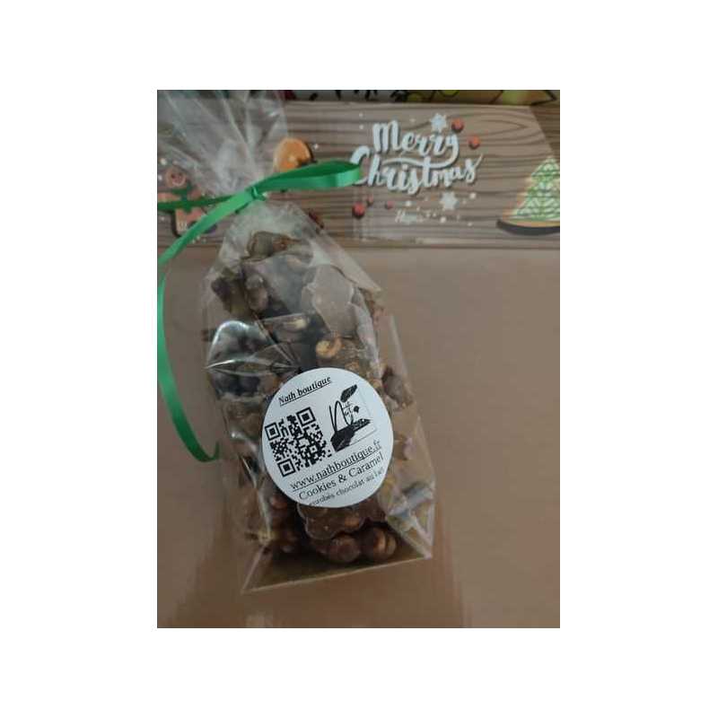 sachet cookies caramel enrobés chocolat au lait - 200g